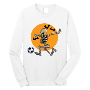 Soccer Skeleton Halloween Boy Soccer Player Halloween Long Sleeve Shirt