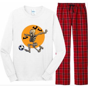 Soccer Skeleton Halloween Boy Soccer Player Halloween Long Sleeve Pajama Set