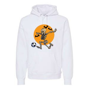 Soccer Skeleton Halloween Boy Soccer Player Halloween Premium Hoodie