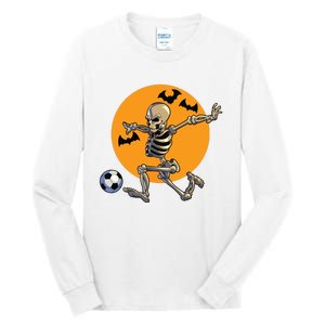 Soccer Skeleton Halloween Boy Soccer Player Halloween Tall Long Sleeve T-Shirt