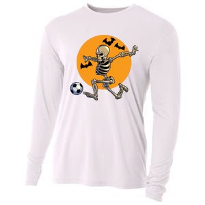 Soccer Skeleton Halloween Boy Soccer Player Halloween Cooling Performance Long Sleeve Crew