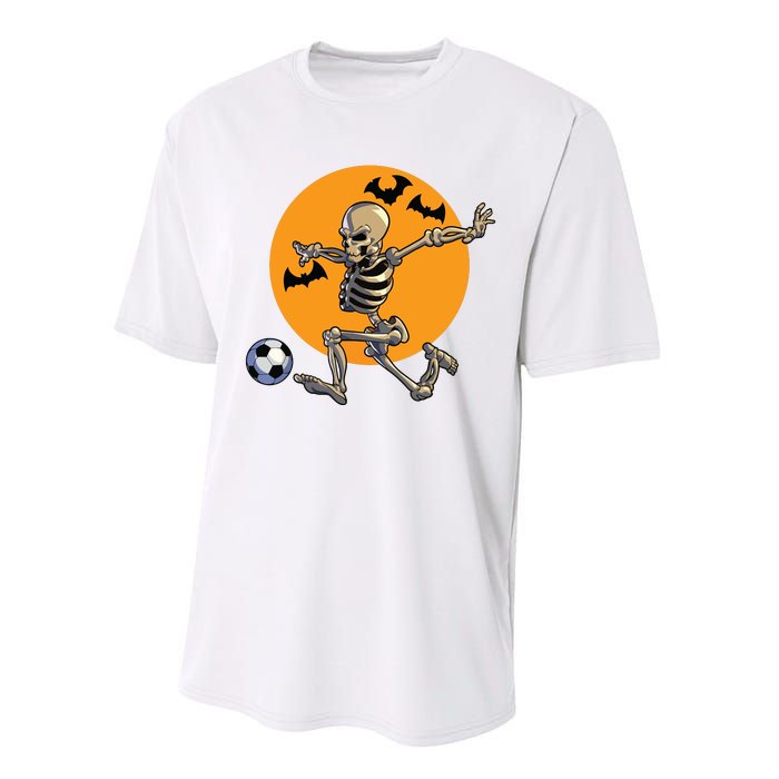 Soccer Skeleton Halloween Boy Soccer Player Halloween Performance Sprint T-Shirt