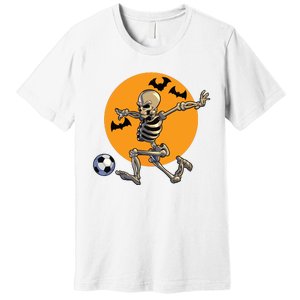 Soccer Skeleton Halloween Boy Soccer Player Halloween Premium T-Shirt