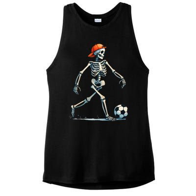 Skeleton Soccer Halloween Costume Ladies PosiCharge Tri-Blend Wicking Tank