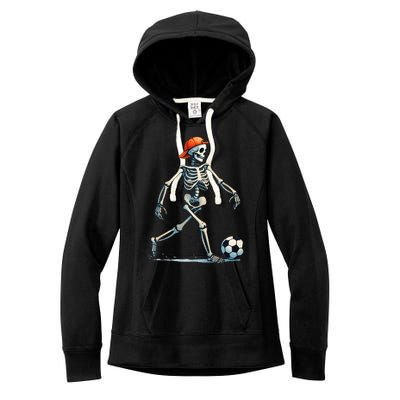 Skeleton Soccer Halloween Costume Women's Fleece Hoodie