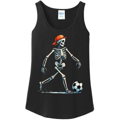 Skeleton Soccer Halloween Costume Ladies Essential Tank