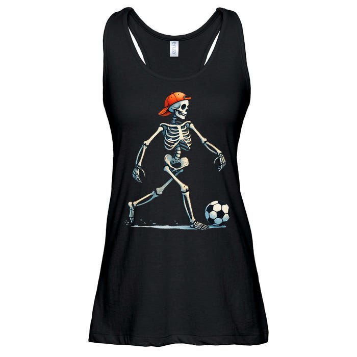 Skeleton Soccer Halloween Costume Ladies Essential Flowy Tank