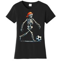 Skeleton Soccer Halloween Costume Women's T-Shirt