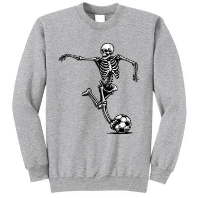 Skeleton Soccer Halloween Costume Funny Tall Sweatshirt