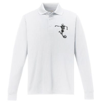 Skeleton Soccer Halloween Costume Funny Performance Long Sleeve Polo