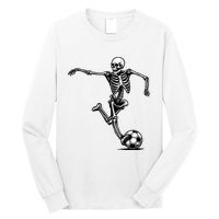 Skeleton Soccer Halloween Costume Funny Long Sleeve Shirt