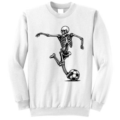 Skeleton Soccer Halloween Costume Funny Sweatshirt