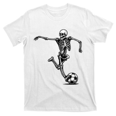 Skeleton Soccer Halloween Costume Funny T-Shirt