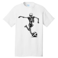 Skeleton Soccer Halloween Costume Funny Tall T-Shirt