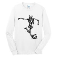 Skeleton Soccer Halloween Costume Funny Tall Long Sleeve T-Shirt