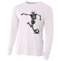 Skeleton Soccer Halloween Costume Funny Cooling Performance Long Sleeve Crew