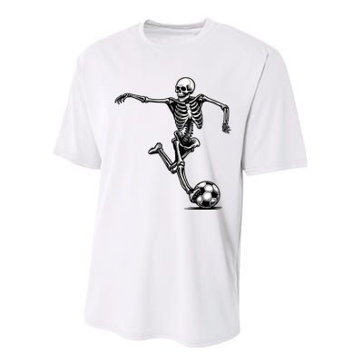 Skeleton Soccer Halloween Costume Funny Performance Sprint T-Shirt