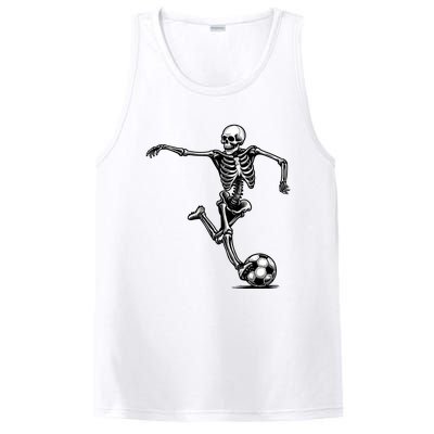 Skeleton Soccer Halloween Costume Funny PosiCharge Competitor Tank