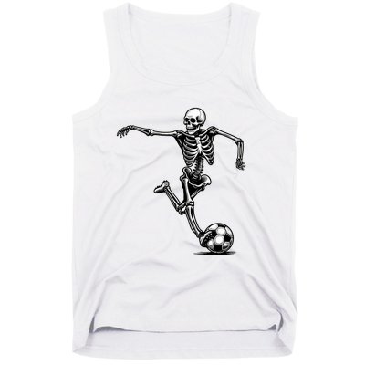 Skeleton Soccer Halloween Costume Funny Tank Top