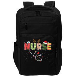 Stethoscope Santa Hat Reindeer Xmas Christmas Nurse Impact Tech Backpack