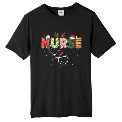 Stethoscope Santa Hat Reindeer Xmas Christmas Nurse Tall Fusion ChromaSoft Performance T-Shirt