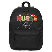 Stethoscope Santa Hat Reindeer Xmas Christmas Nurse 16 in Basic Backpack