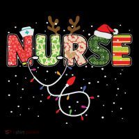 Stethoscope Santa Hat Reindeer Xmas Christmas Nurse Baby Bodysuit