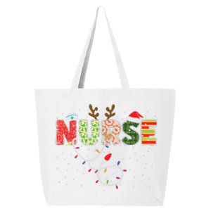 Stethoscope Santa Hat Reindeer Xmas Christmas Nurse 25L Jumbo Tote