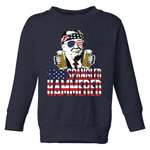 Star Spangled Hammered President Donald Trump Beer Lover Toddler Sweatshirt