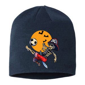 Soccer Skeleton Halloween Boy Soccer Pirate Halloween Sustainable Beanie