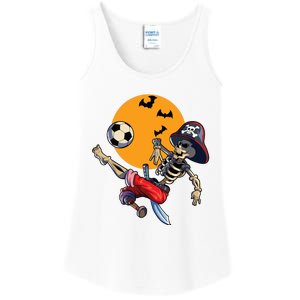 Soccer Skeleton Halloween Boy Soccer Pirate Halloween Ladies Essential Tank