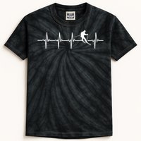 Skiing Ski Heartbeat TShirt Gift For Skiers Kids Tie-Dye T-Shirt