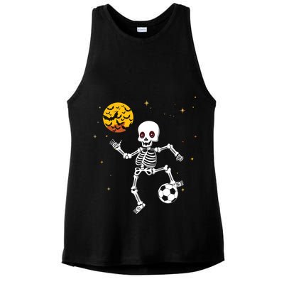 Soccer Skeleton Halloween Soccer Player Halloween Ladies PosiCharge Tri-Blend Wicking Tank