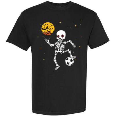 Soccer Skeleton Halloween Soccer Player Halloween Garment-Dyed Heavyweight T-Shirt
