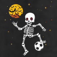 Soccer Skeleton Halloween Soccer Player Halloween 7 Panel Mesh Trucker Snapback Hat