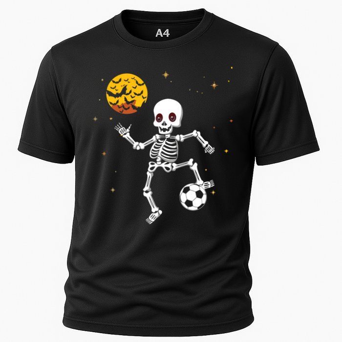 Soccer Skeleton Halloween Soccer Player Halloween Cooling Performance Crew T-Shirt