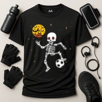 Soccer Skeleton Halloween Soccer Player Halloween Cooling Performance Crew T-Shirt