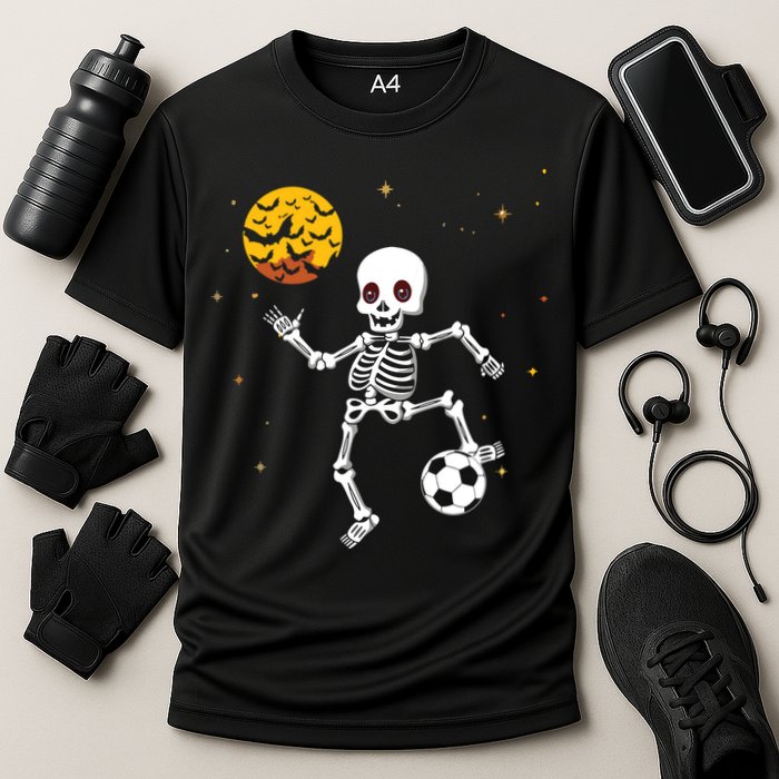 Soccer Skeleton Halloween Soccer Player Halloween Cooling Performance Crew T-Shirt