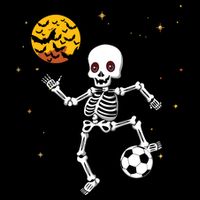 Soccer Skeleton Halloween Soccer Player Halloween Cooling Performance Crew T-Shirt
