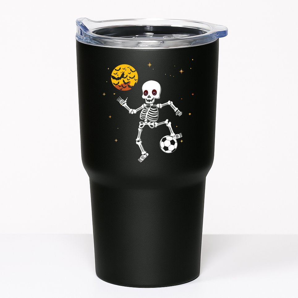 Soccer Skeleton Halloween Soccer Player Halloween Tumbler