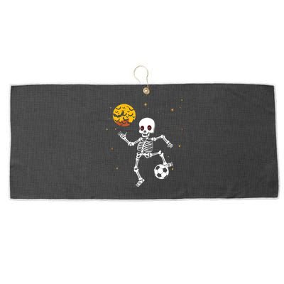 Soccer Skeleton Halloween Soccer Player Halloween Large Microfiber Waffle Golf Towel