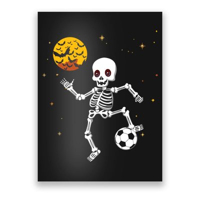 Soccer Skeleton Halloween Soccer Player Halloween Poster
