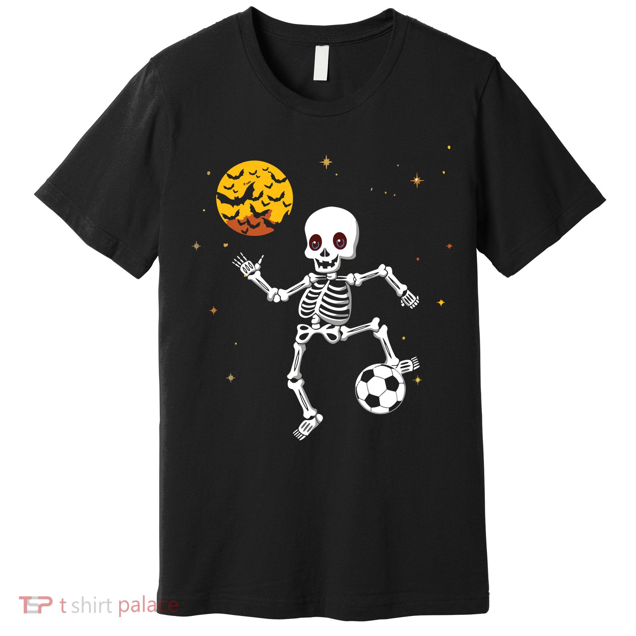 Soccer Skeleton Halloween Soccer Player Halloween Premium T-Shirt