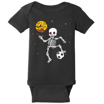 Soccer Skeleton Halloween Soccer Player Halloween Baby Bodysuit