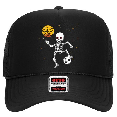 Soccer Skeleton Halloween Soccer Player Halloween Trucker Hat