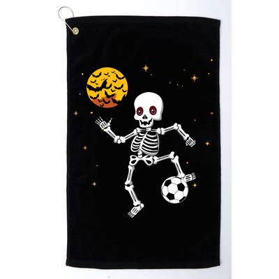 Soccer Skeleton Halloween Soccer Player Halloween Golf Towel