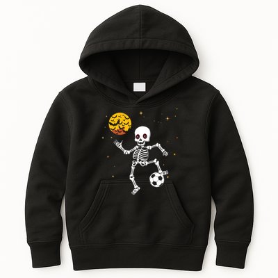 Soccer Skeleton Halloween Soccer Player Halloween Kids Hoodie