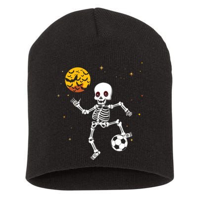 Soccer Skeleton Halloween Soccer Player Halloween Short Acrylic Beanie
