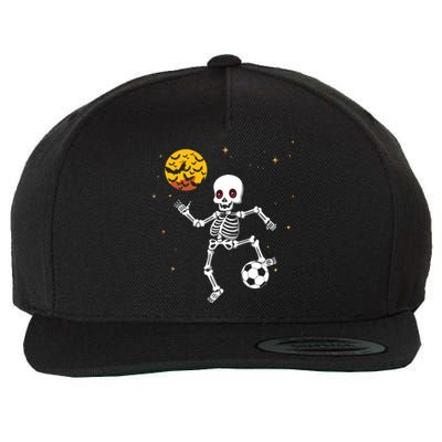 Soccer Skeleton Halloween Soccer Player Halloween Wool Snapback Cap