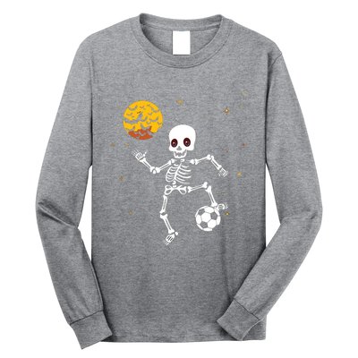 Soccer Skeleton Halloween Soccer Player Halloween Long Sleeve Shirt